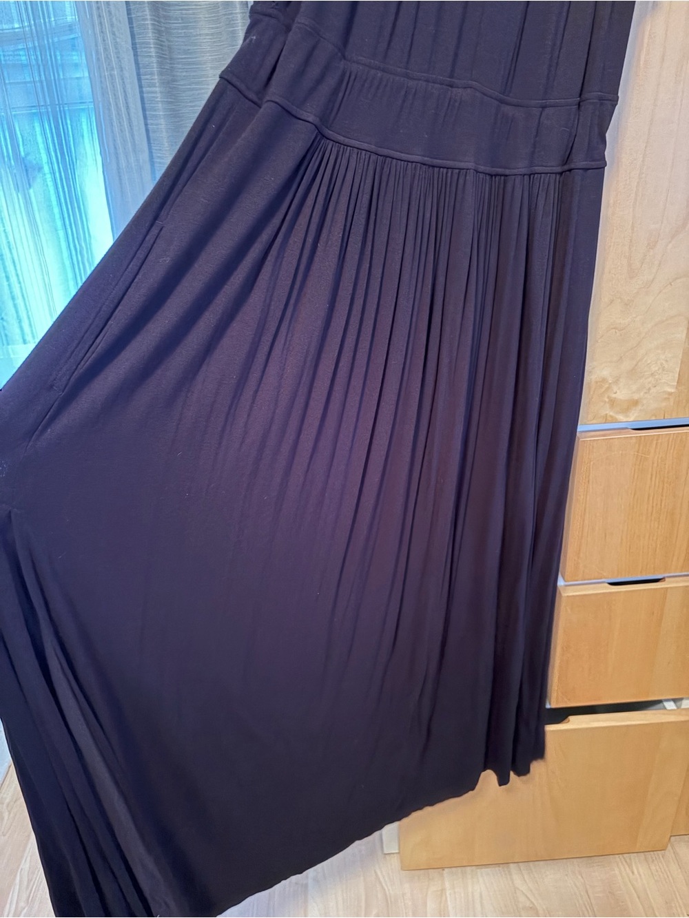 Calvin Klein Black Halter-Style Maxi Dress with Drawstring - Picture 10 of 13
